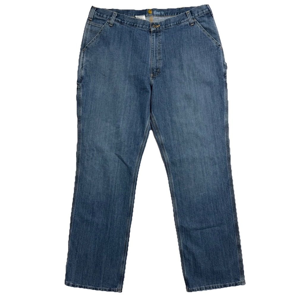 Carhartt Men's Relaxed Fit Carpenter Blue jeans Work Wear Casual Size‎ 42x34